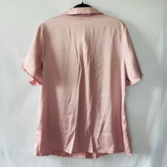 NWT Grace Karin Womens Light Pink Short Sleeve Simply & Stylish Blouse Top Sz L - Picture 7 of 7